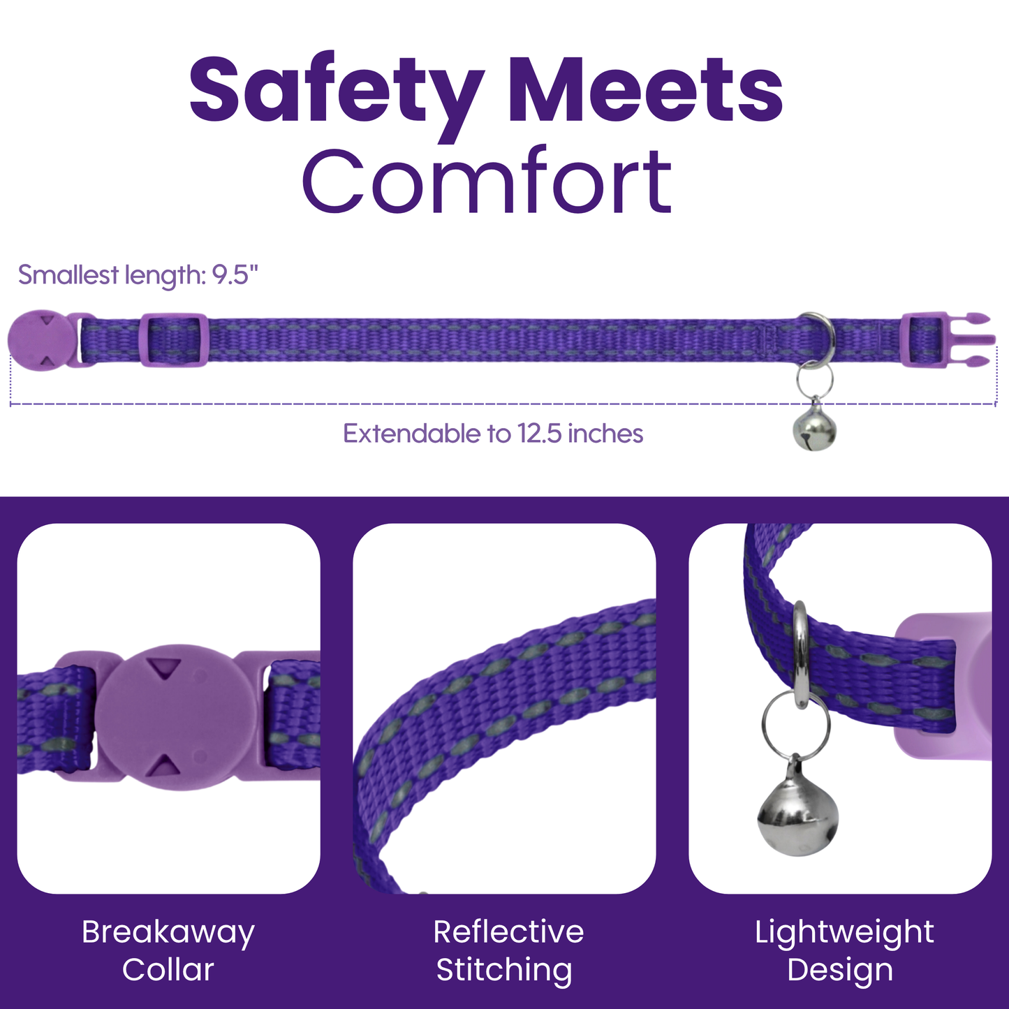 Breakaway Calming Collar for Sensitive Cats - Unscented Formula